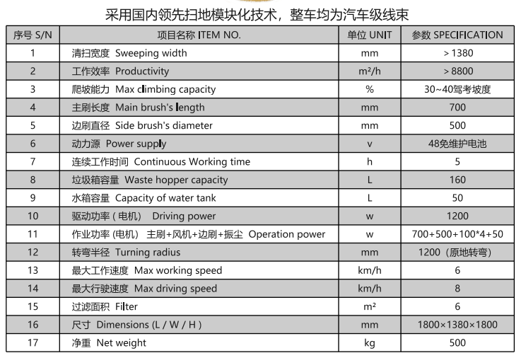 洁路宝驾驶温泉扫地机1400
